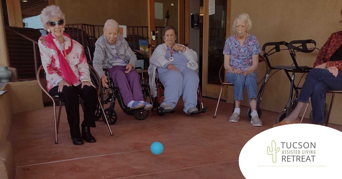 Assisted living activities, like these residents who are bowling, helps keep older adults active and engaged.
