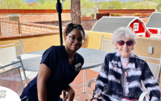 Providing quality care and doing a good job, like this caregiver is doing, can make for great experience and references for your assisted living resume.